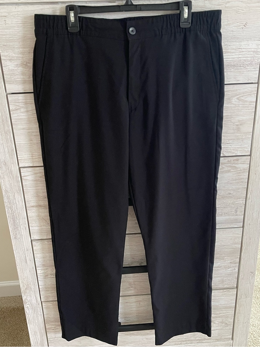 Alfani Black Comfort Waist Ankle Pants Size L Stretch Tapered Smart Casual